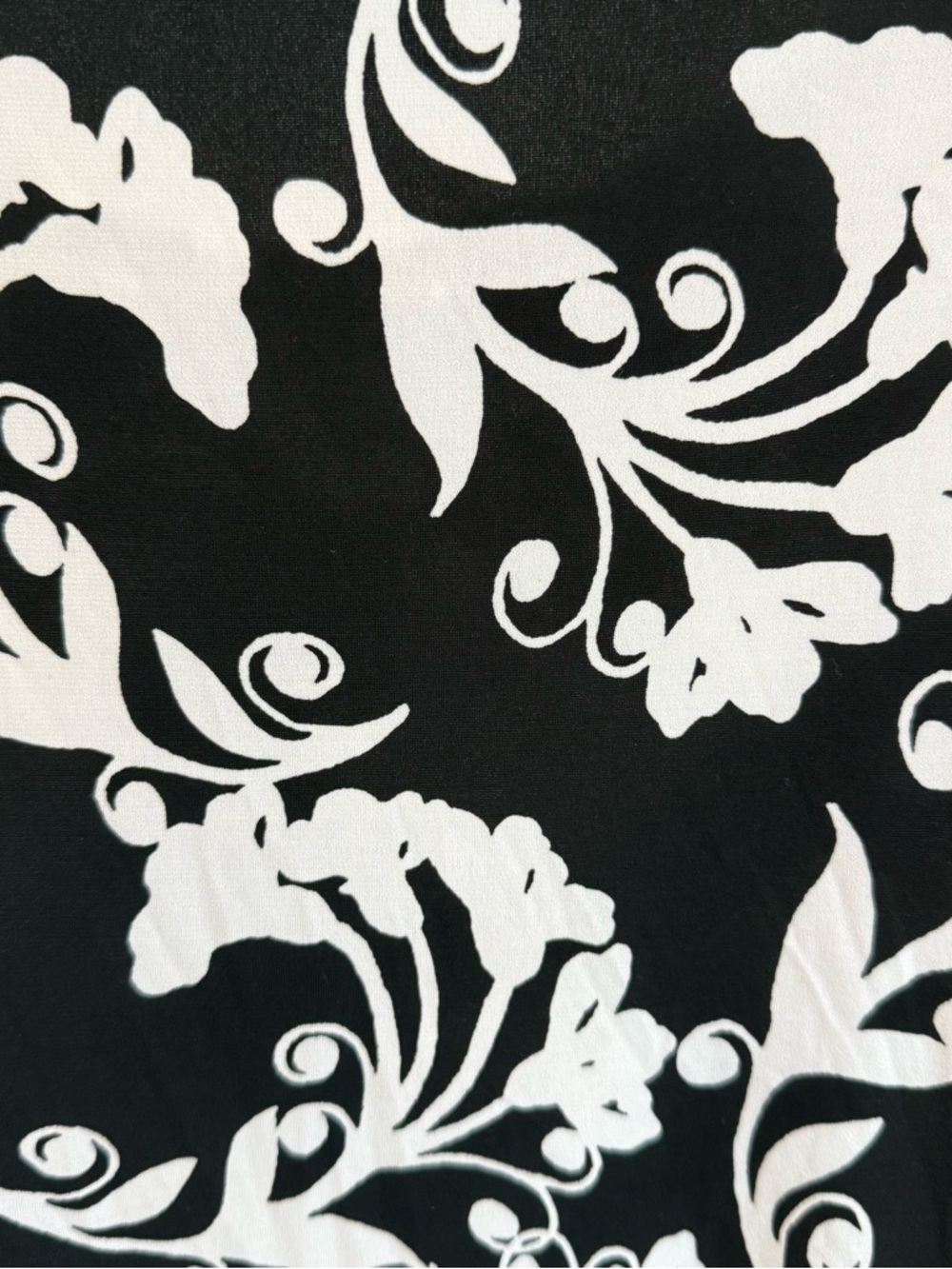WHBM Black White Floral Dress XS 3/4 Sleeve Mini Stretch Career Chic - Picture 6 of 12